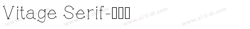 Vitage Serif字体转换
